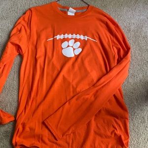 Orange , Clemson themed long sleeve shirt